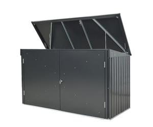 tepro Scatola Universale Store Max in Metallo, chiudibile, Resistente alle intemperie e Non necessita di Manutenzione, lamiera d'Acciaio galvanizzata e Telaio in Acciaio zincato, Tetto apribile e