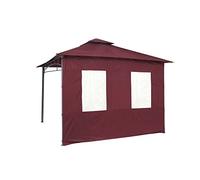 tepro - Set di pannelli laterali per gazebo Lehua e Waya Borgogna, 2 pezzi