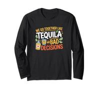 Tequila And Bad Decisions Coppia Amico Divertente Bere Festa Maglia a Manica