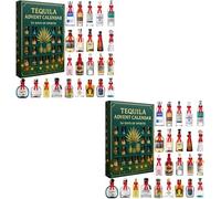 Tequila Calendario dell'Avvento, 24 giorni Premium Spirits, un viaggio quotidiano di degustazione attraverso, bianco croccante a invecchiato Añejos, decorazioni da appendere all'albero di Natale (2