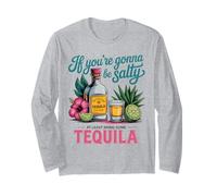 Tequila Divertente se Vuoi Essere salato Maglia a Manica