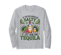 Tequila Divertente se Vuoi Essere salato Maglia a Manica
