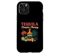Tequila Is Cheaper Therapy Divertente bottiglia di agave con design a lime Custodia per iPhone 11 Pro