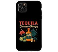 Tequila Is Cheaper Therapy Divertente bottiglia di agave con design a lime Custodia per iPhone 11 Pro Max