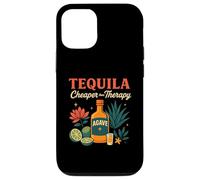 Tequila Is Cheaper Therapy Divertente bottiglia di agave con design a lime Custodia per iPhone 12/12 Pro