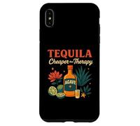 Tequila Is Cheaper Therapy Divertente bottiglia di agave con design a lime Custodia per iPhone XS Max