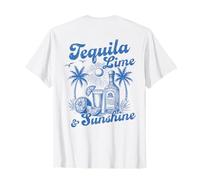 Tequila Lime & Sunshine Retro Beach Bar Bere Party Vibes Maglietta