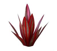 Tequila Scultura rustica, pianta di agave in metallo, paletto da giardino in metallo, decorazione artistica da giardino per esterni, decorazione per interni ed esterni (rosso)