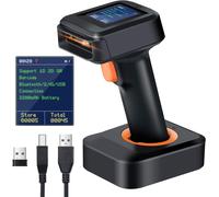 Tera 1D 2D QR Barcode Scanner con Stazione di Ricarica e Display Bluetooth e wir