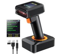Tera 1D 2D QR Barcode Scanner con Stazione di Ricarica e Display Bluetooth e wireless 2.4Ghz Prefisso e suffisso dell'ora schermo, HW0006