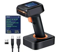 Tera 1D 2D QR Barcode Scanner con Stazione di Ricarica e Display Bluetooth e wireless 2.4Ghz Prefisso e suffisso dell'ora schermo, HW0006