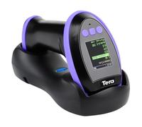 Tera 1D 2D QR Scanner di codici a barre con schermo di configurazione digitale e tastiera, scansione rapida, compatibile con connessione Bluetooth 2.4G senza fili e cavo USB, codice HW0009 viola