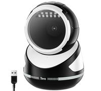 Tera Barcode-Scanner Freisprecheinrichtung Omnidirektional:Pro Version Desktop 1D 2D QR USB Wired Verstellbarer Winkel Plug and Play Barcodeleser für Supermarkt Einzelhandelsgeschäft Modell 9800 Weiß