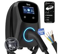 Tera Caricatore EV Smart APP con 32 A tipo 2 22 kW stazione di ricarica casa 400 V CE & TÜV Wallbox 7 m cavo di ricarica con supporto per caricabatterie, controllo app, hardwiring per tutti i EVs e