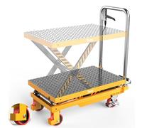Tera Carrello elevatore idraulico: capacità 150 kg, portata di sollevamento da 22,6 a 72,4 cm, sollevatore manuale a forbice singolo con ruote anti-collisione, cuscinetto antiscivolo e nastro di