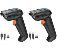 Tera Lettore di codici a barre portatile 1D laser wireless e USB cablato con indicatore del livello della batteria, batteria extra large 2000mAh, brevetto n.: EU008489413, aggiornamento modello 5100