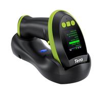 Tera Lettore di codici a barre wireless 1D 2D QR: impostazione digitale Display codici a barre scansione velocità di scansione extra veloce Bluetooth 2.4G wireless e USB cablato portatile lettore di