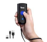 Tera Mini scanner per codici a barre portatile 3 in 1 Bluetooth & Cavo USB & 2.4G Wireless per lettore di codici a barre 1D Funzionato, 1100Laser