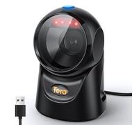 Tera Piattaforma scanner di codici a barre omnidirezionale: lettore desktop 1D 2D QR Code vivavoce USB cablato angolo regolabile, plug and play per POS supermercato, magazzino, negozio al dettaglio
