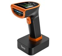 Tera Scanner di codici a barre 1D 2D QR con schermo di regolazione digitale e tastiera, scansione rapida funziona con Bluetooth 2.4 G senza fili e connessione USB via cavo istruzioni in lingua tedesca