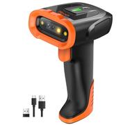 Tera Scanner di codici a barre 1D 2D QR senza fili con Bluetooth: batteria ai polimeri di litio da 2200 mAh 2.4 G Wireless & USB cavo scanner manuale CMOS Global Shutter per sistema di cassa POS