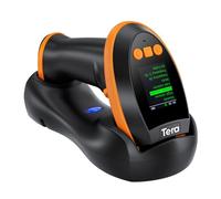 Tera Scanner per codici a barre con schermo e tastiera digitali, versione professionale, velocità di scansione extra veloce, funziona con Bluetooth 2.4G wireless e USB cablato 1D 2D QR Lettore di