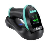 Tera Scanner per codici a barre wireless con schermo: versione Pro 1D 2D QR con impostazione tastiera base di ricarica funziona con Bluetooth 2.4G wireless USB cablato lettore di codici a barre