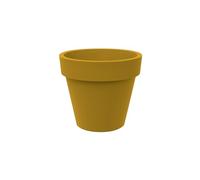 Tera Vaso Grande in Resina STANDARD ONE per Interno ed Esterno, Fioriera Moderna per Piante e Alberi, Vaso Decorativo Resistente UV e Gelo, Porta Piante Design per Giardino o Casa - Ø60 cm MOUTARD