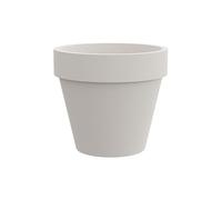 Tera Vaso Grande in Resina STANDARD ONE per Interno ed Esterno, Fioriera Moderna per Piante e Alberi, Vaso Decorativo Resistente UV e Gelo, Porta Piante Design per Giardino o Casa - Ø50 cm BIANCO