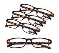 TERAISE 4PCS Occhiali Da Lettura Uomo Donna, Luce Blu, Leggeri E Comodi, Robusti Occhiali Per Computer Con Custodia (1.25X)