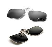 TERAISE Clip metallizzata con montatura a fermaglio per occhiali da sole Clip su occhiali da sole con funzione flip up Guida adatta agli sport all'aria aperta