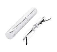 TERAISE Upgrade Occhiali da lettura leggeri Lettori senza telaio lenti trasparenti per uomini e donne con custodia per tubo con clip a penna(2.0x)