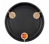 Teramico Abbeveratoio per uccelli, piatto/sottovaso per fioriere in gres smaltato, 24 cm - 42 cm, resistente al gelo (42 cm, antracite)