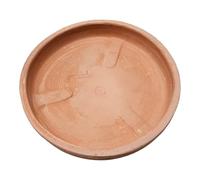 Teramico Liscio Toscana Limoni Toscana - Vaso da fiori in terracotta artigianale italiana, 25 cm - 40 cm, assolutamente resistente al gelo, terracotta italiana (35cm, Piatto Abbinato)