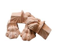 Teramico Piedi/rondelle per vasi di fiori, piuttosto che piatti, resistenti al gelo, piedini leoni, zampe rettangolari in terracotta (4, 15 cm)