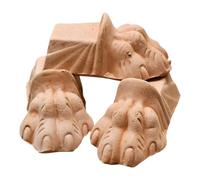 Teramico Secchio Piedi/rondelle per vasi fioriere Invece di Piedi Piatti piattini Resistente al Gelo Lions Paws Terracotta Rettangolare (3, 15cm)