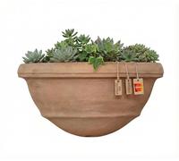 Teramico - Vaso da Parete in Terracotta Handmade Italia | 31/41 cm | Robusto e Frost-resistant | Decorazione Giardino Unica (31cm)