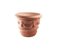 Teramico Vaso per fiori in terracotta italiana, assolutamente resistente al gelo (Festone, 36 cm)