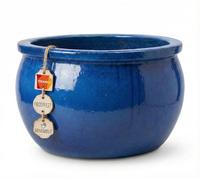 Teramico Vaso per piante modello Bavaria, verde, blu, diverse misure, assolutamente resistente al gelo (52 cm, blu reale)