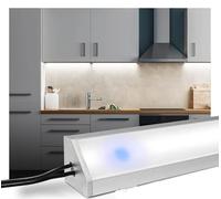Teramo led Barra Led Sottopensile Su Misura Luce A Scelta Interruttore TOUCH Profilo ANGOLARE Made In Italy (50 CM, LUCE FREDDA)