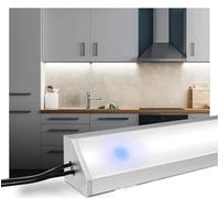 Teramo led Barra Led Sottopensile Su Misura Luce A Scelta Interruttore TOUCH Profilo ANGOLARE Made In Italy (70 CM, LUCE CALDA)