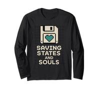 Terapeuta Gamer Controller emotivo Gamer Salute mentale Divertimento Maglia a Manica