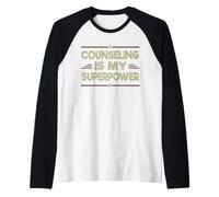 Terapeuta Gift Counseling My Superpower Fun Counselor Maglia con Maniche Raglan