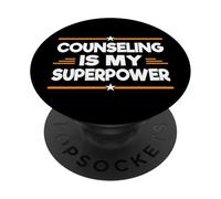 Terapeuta Gift Counseling My Superpower Fun Counselor PopSockets PopGrip Adesivo