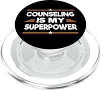 Terapeuta Gift Counseling My Superpower Fun Counselor PopSockets PopGrip per MagSafe