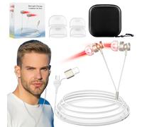 Terapia a luce rossa per orecchie, aggiornamento 650NM, dispositivo di terapia a luce rossa, USB tipo C Dual Purpose dispositivo di terapia dell'orecchio con scatola di immagazzinaggio