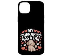 Terapia barboncino Il mio terapeuta ha una coda carino cane marrone scarabocchio Custodia per iPhone 14 Plus