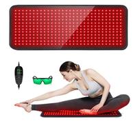 Terapia della luce rossa per il corpo, 80 x 30 cm, grande cuscinetto per terapia a luce rossa, 360 LED con luce rossa da 660 nm e terapia della luce a infrarossi 850 nm, per alleviare il dolore a vita
