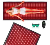 Terapia della luce rossa per il corpo - Tappetino per terapia a luce rossa a infrarossi grande, 1280 LED, 660 nm e 850 nm, sollievo dal dolore, rilassamento del corpo, recupero energetico, riparazione
