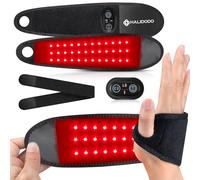 Terapia della luce rossa per mano e polso con calore e massaggio, controller da 3000 mAh, luce a infrarossi con 108 perline, tutore per polso e fascia per mani, per ginocchio, caviglia, piede
